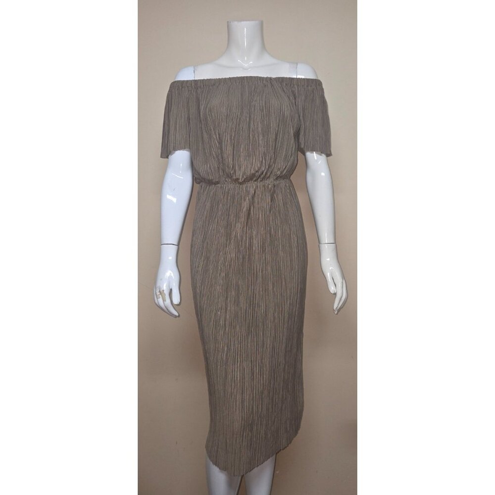 Gianni Bini Summer Teak Off-the-Shoulder Madeline Dress Size M NEW Retail $99.00